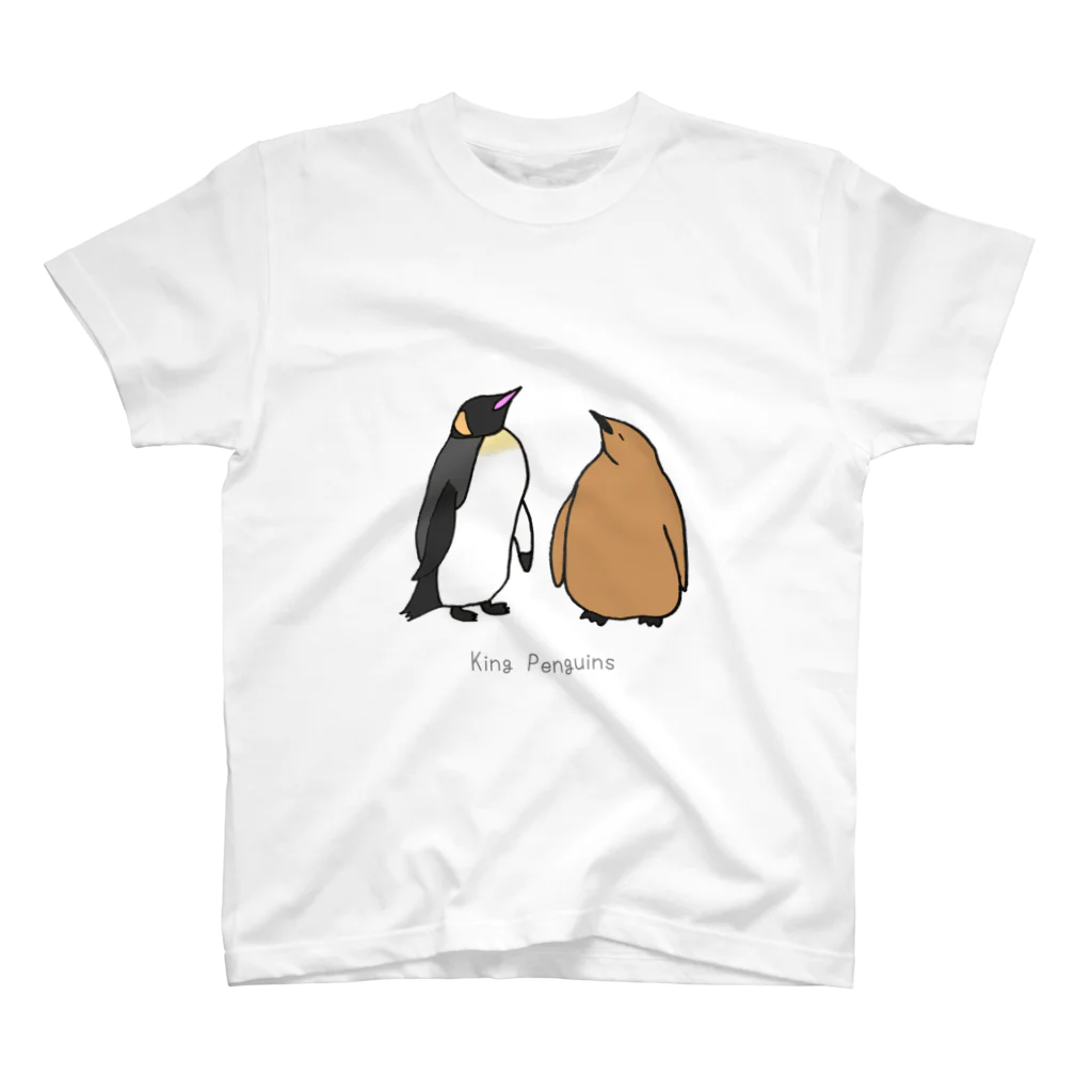 ゆずぽんずのオウサマペンギン親子 スタンダードTシャツ