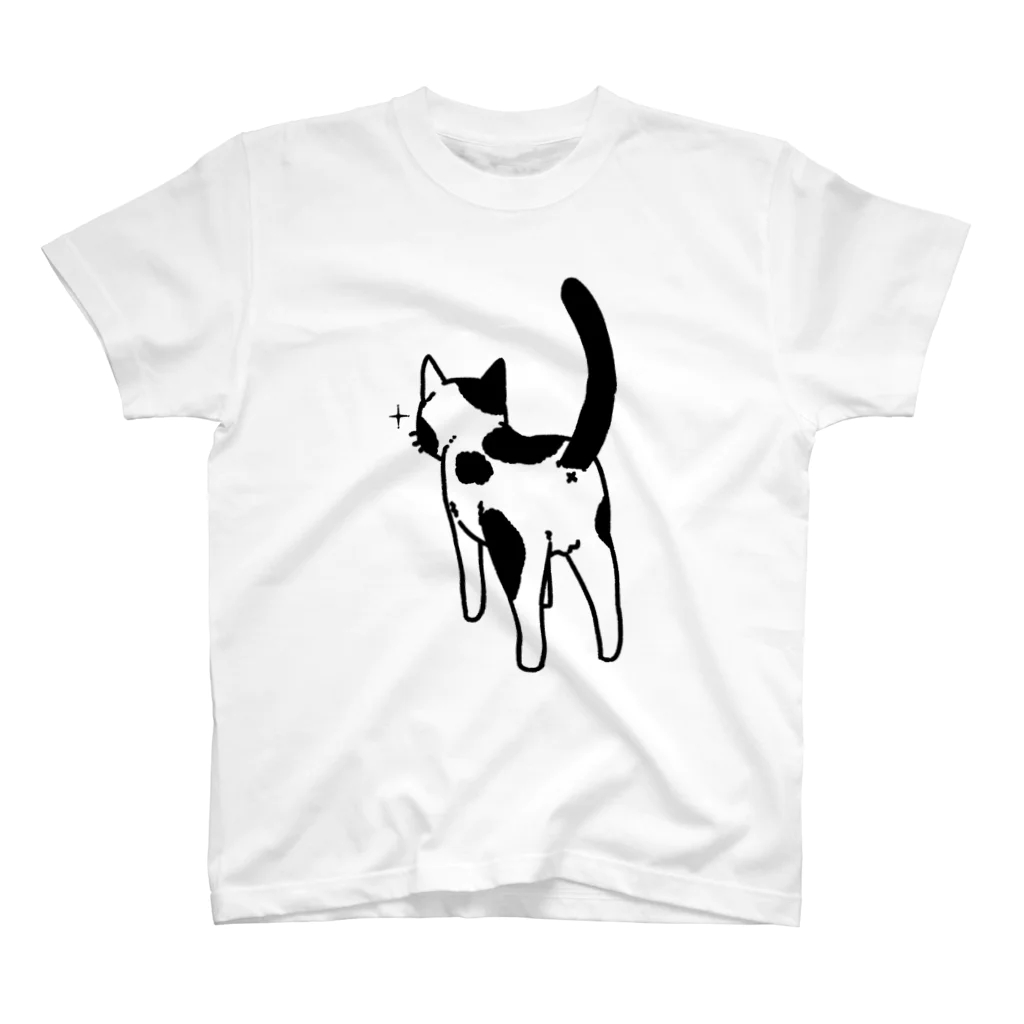 Riotoのねこけつ（ぶち猫） スタンダードTシャツ