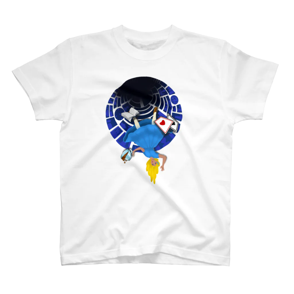 Happy Moon Artのalice rabbit hole Regular Fit T-Shirt