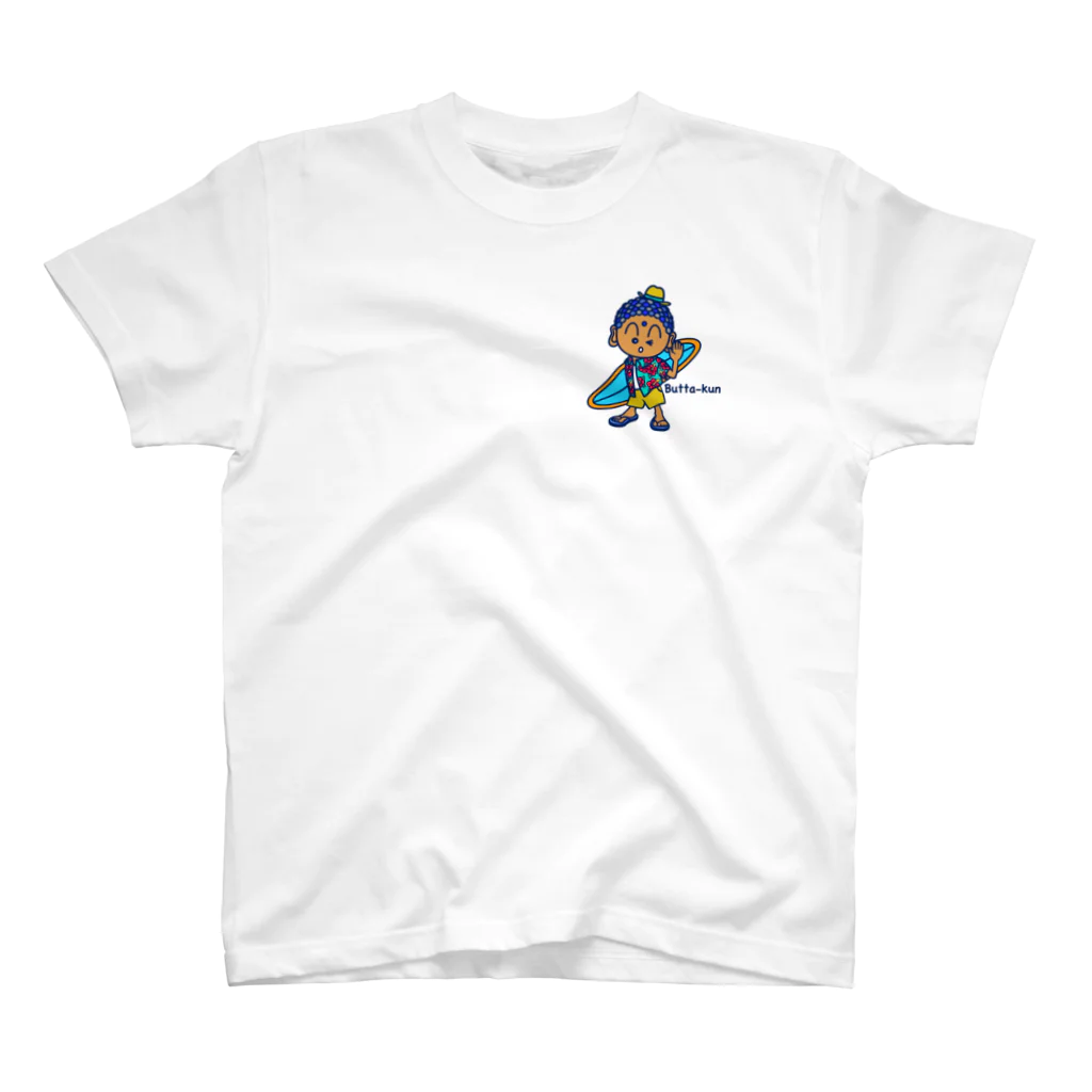 鎌倉のご当地キャラぶったくんのbeach style Butta-kun Regular Fit T-Shirt