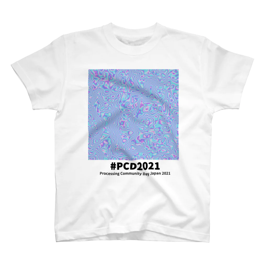 PCD Japan スーベニアショップのPCD Japan 2021 スーベニアTシャツ 【Designed by 100pHz ver.】 スタンダードTシャツ