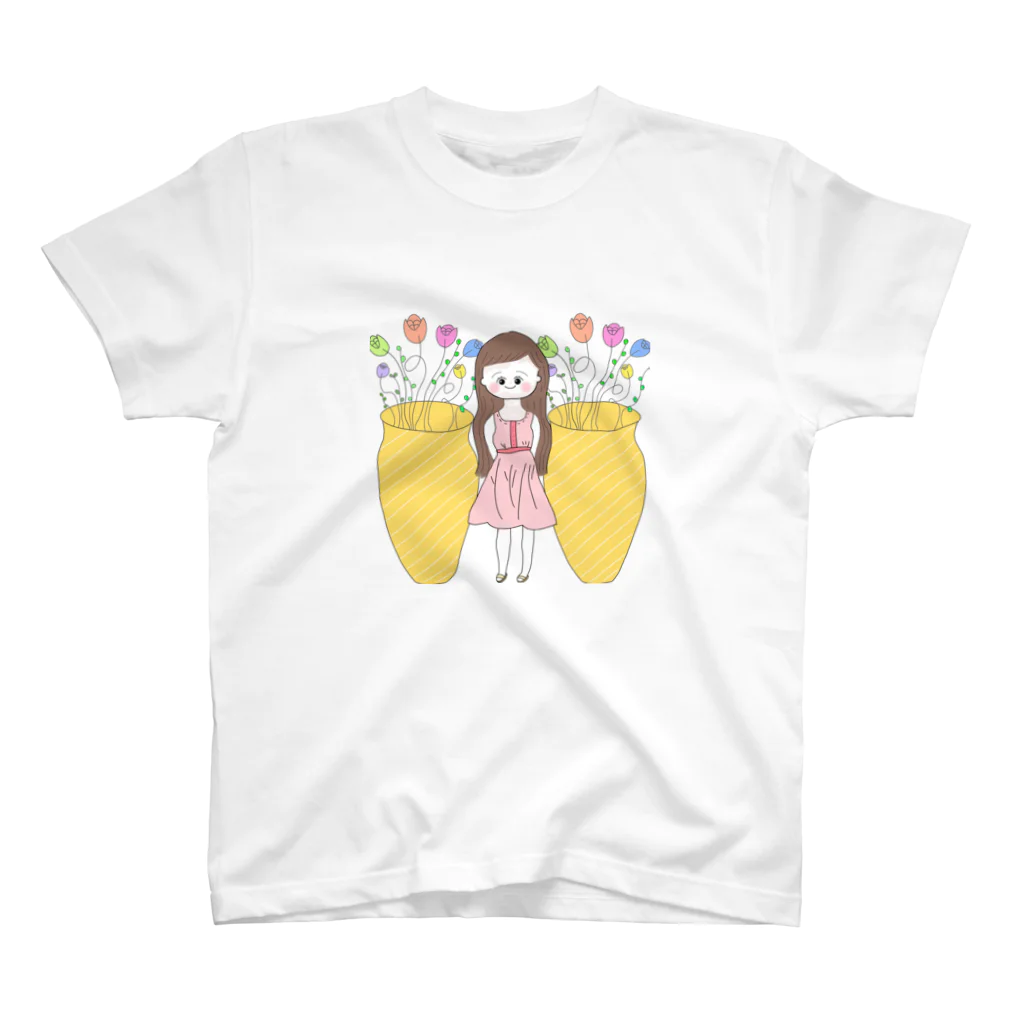 Paggnionのチューリップgirl スタンダードTシャツ