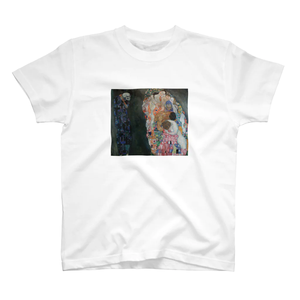 art-standard（アートスタンダード）の グスタフ・クリムト（Gustav Klimt） / 『死と生』（1915年） スタンダードTシャツ