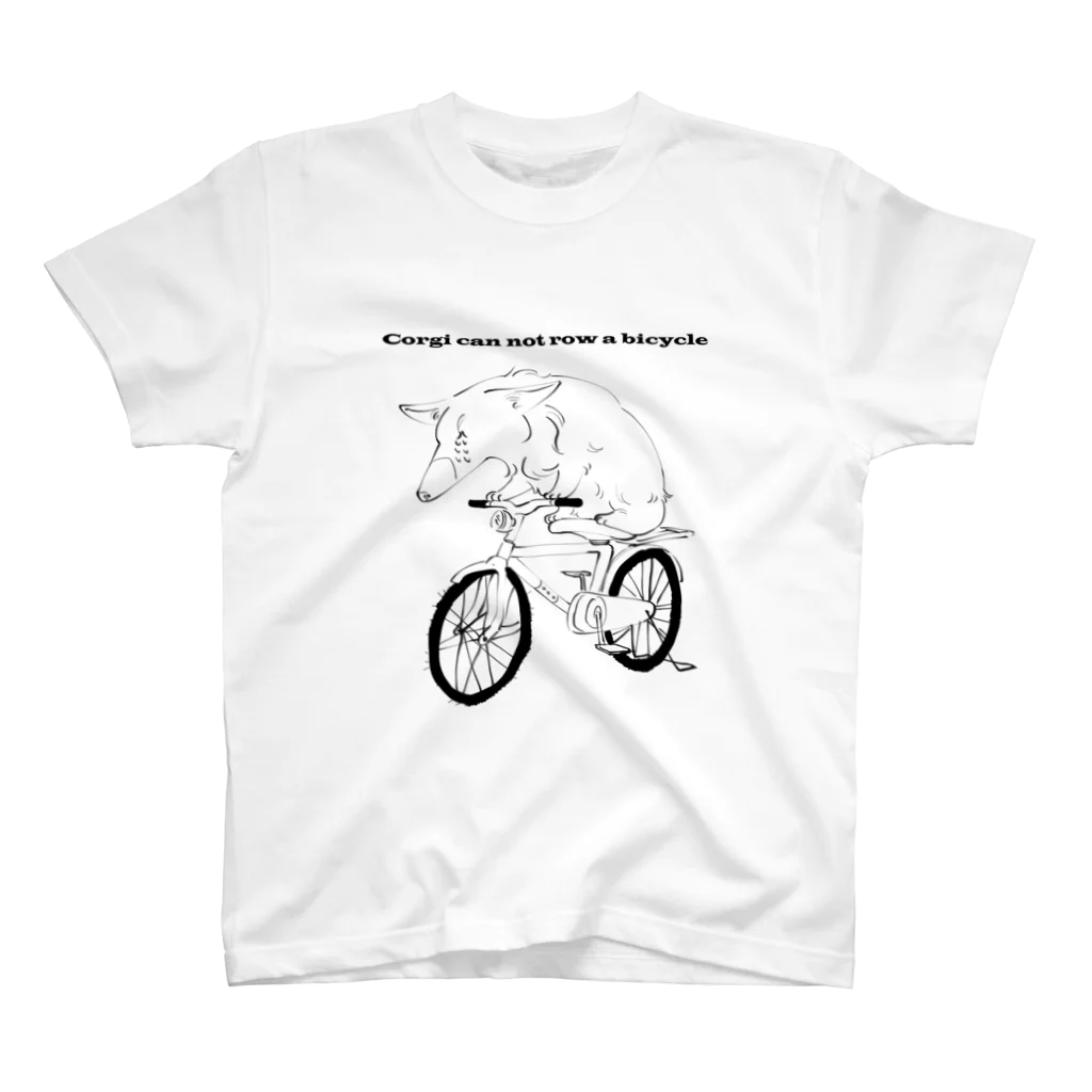 ノグボンドのCorgi can not row a bicycle スタンダードTシャツ