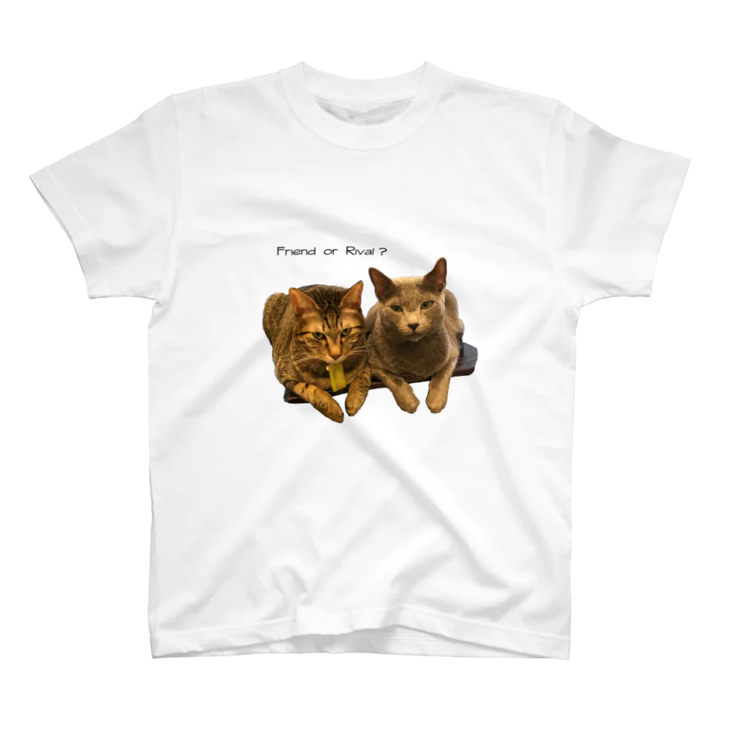 猫カフェ ぶぅたんグッズショップのFriend or Rival スタンダードTシャツ