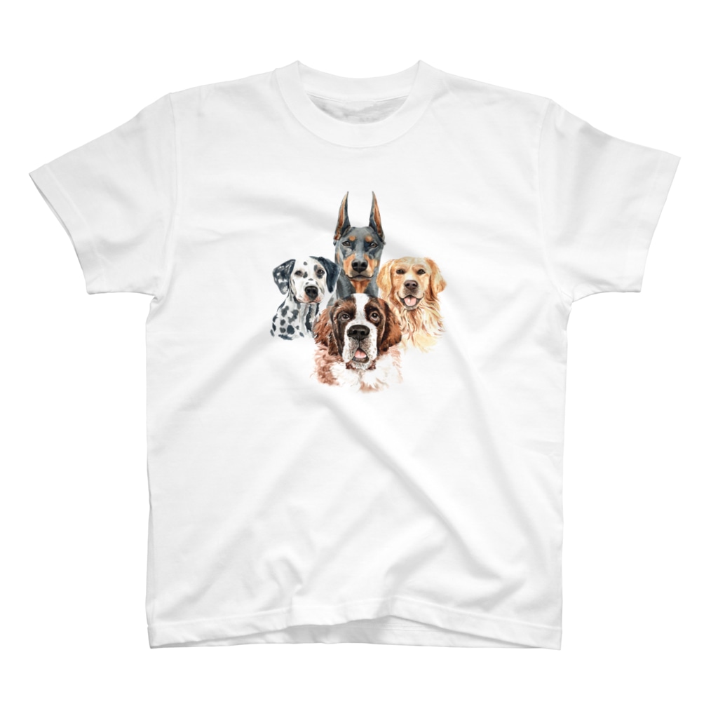 SANKAKU DESIGN STOREの賢くて優しい、大きい犬たち。 Regular Fit T-Shirt