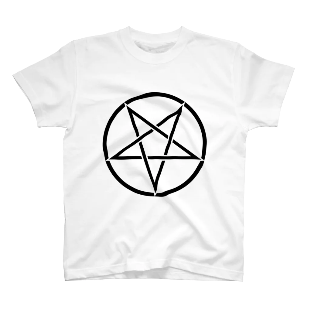 DRIPPEDのSATANIC PENTAGRAM-サタニック・ペンタグラム-ロゴ スタンダードTシャツ