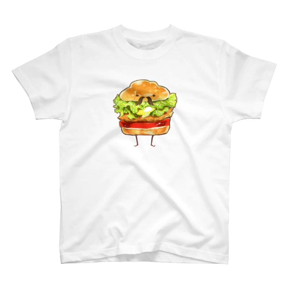 morita小屋のバーガー紳士3 スタンダードTシャツ