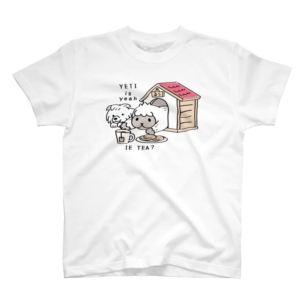 イラスト MONYAAT のCT112 YETI is yeahの家でお茶 スタンダードTシャツ