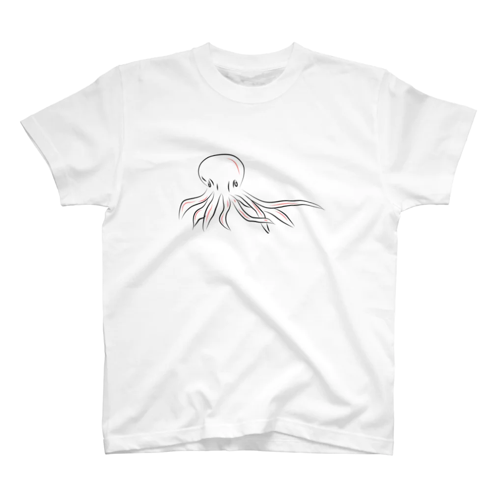 海のサワガニのタコ スタンダードTシャツ