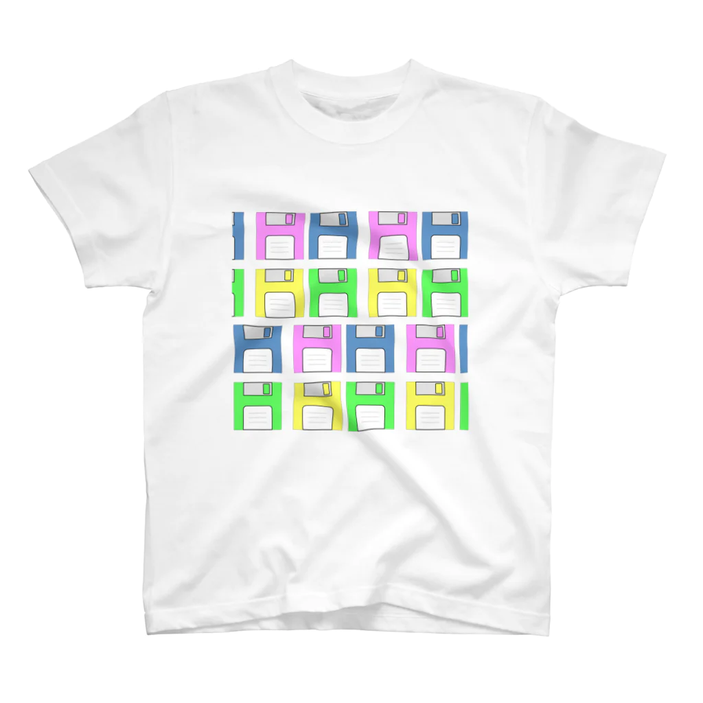 HBridge Storeの懐かしフロッピーディスク スタンダードTシャツ