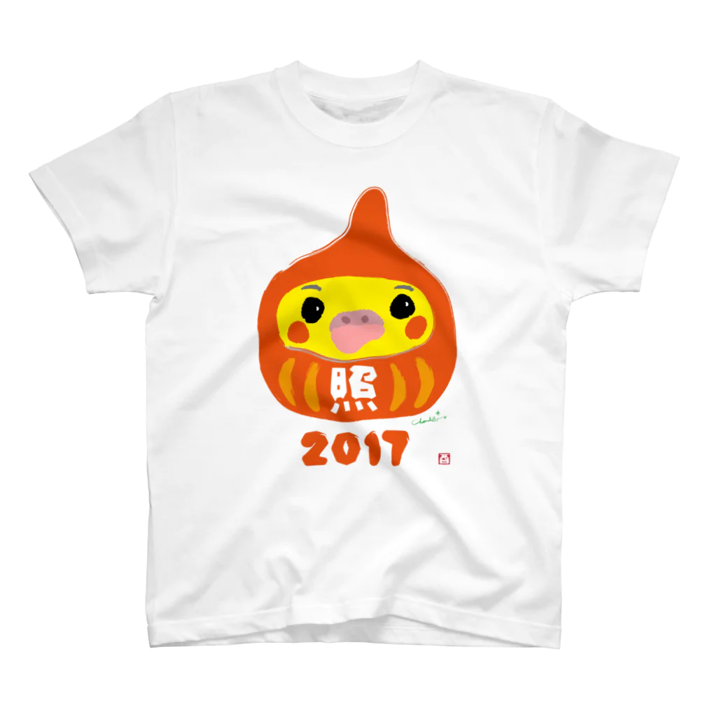 loveclonesの福だるま型 オカメインコ ノーマル スタンダードTシャツ