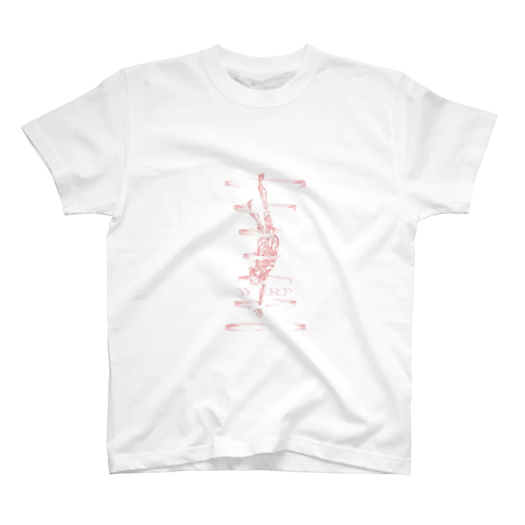 ガハハ！！！！！！！！！！！！！！！！！！！！！！！！のWARP 赤 スタンダードTシャツ