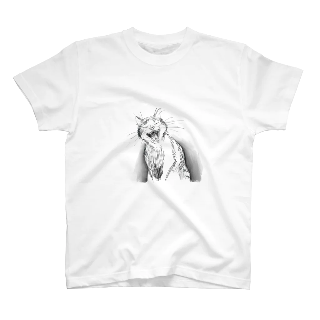 あくびねこのあくびねこシリーズ スタンダードTシャツ