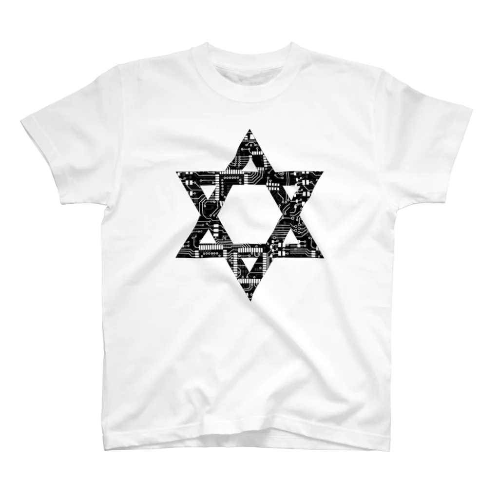 funny globuleのelectric hexagram  Regular Fit T-Shirt