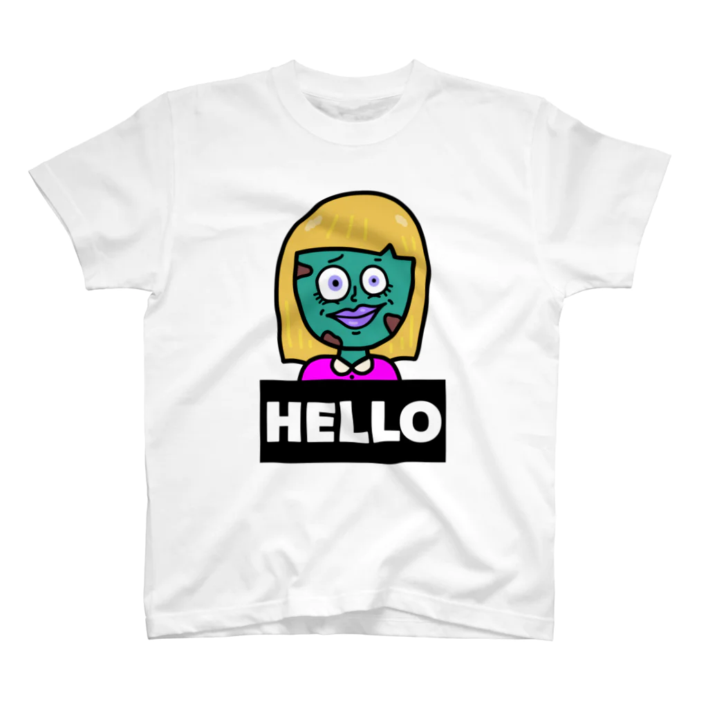 🌈KANAE🌈のゾンビちゃん　hello bye スタンダードTシャツ