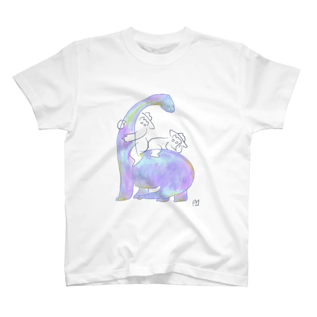 ゆんぐふらうよっほ（yunyun）の【恐竜と人々】第三話 ブラキオサウルス Regular Fit T-Shirt