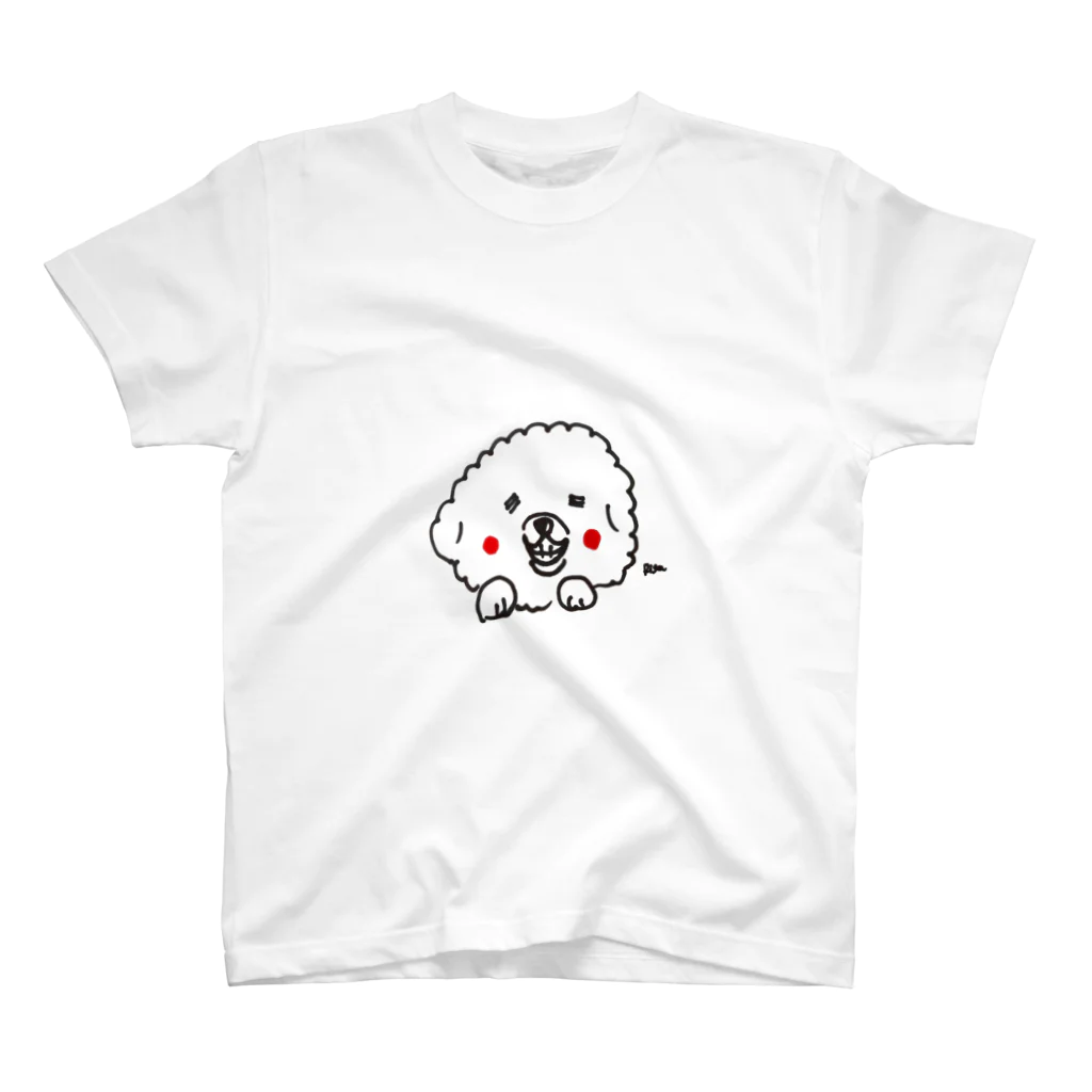 ふあもこっぺのはにかむびしょん Regular Fit T-Shirt