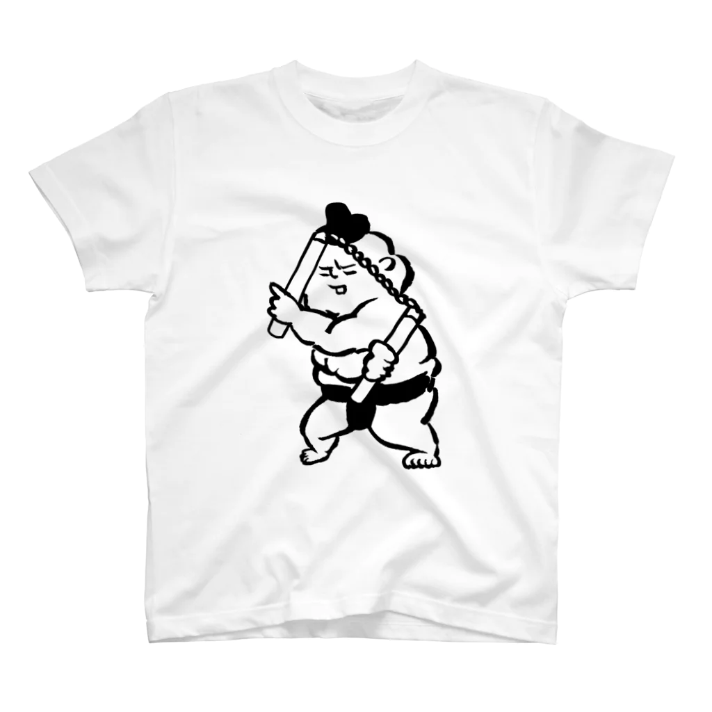 shiiiiiiiibaのヌンチャクをかまえる力士 Regular Fit T-Shirt