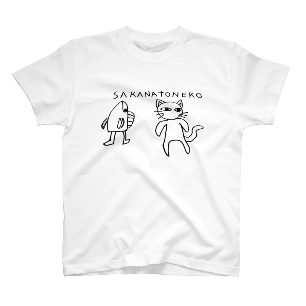 wasa-biのSAKANATONEKO スタンダードTシャツ