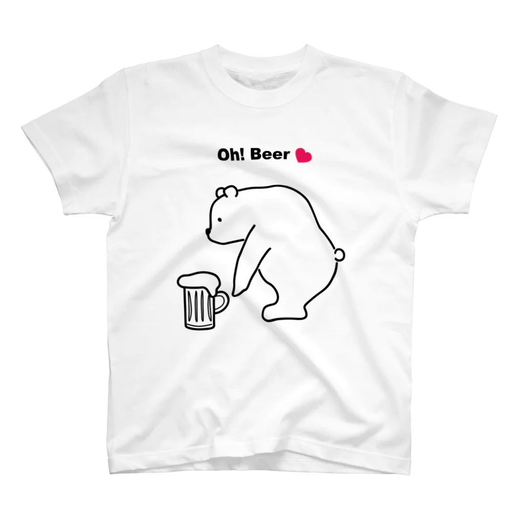 Atelier CのBeerを拾ったBear スタンダードTシャツ