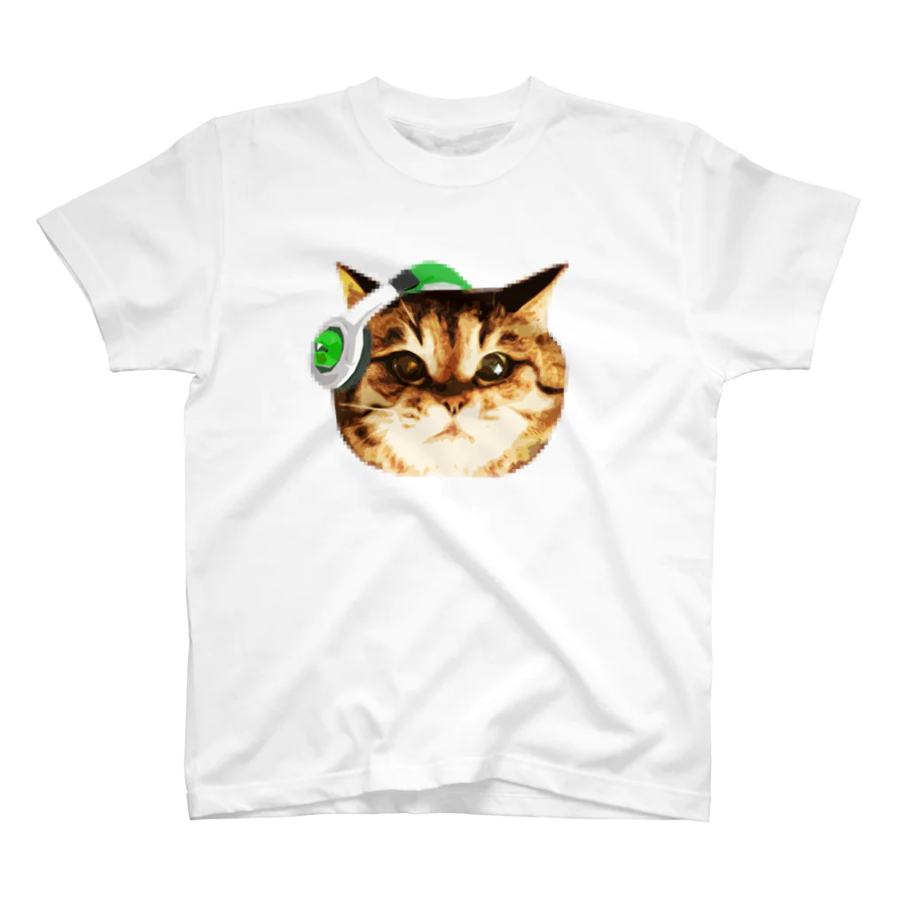 InaDesignの猫DJ（顔だけのやつ）ver.2 スタンダードTシャツ