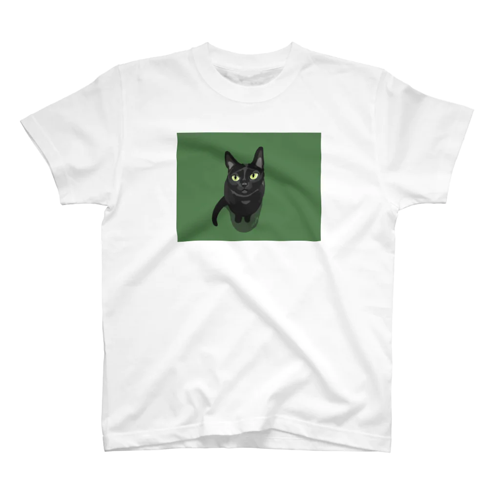 𝕤𝕚𝕞猫のBLACK Regular Fit T-Shirt