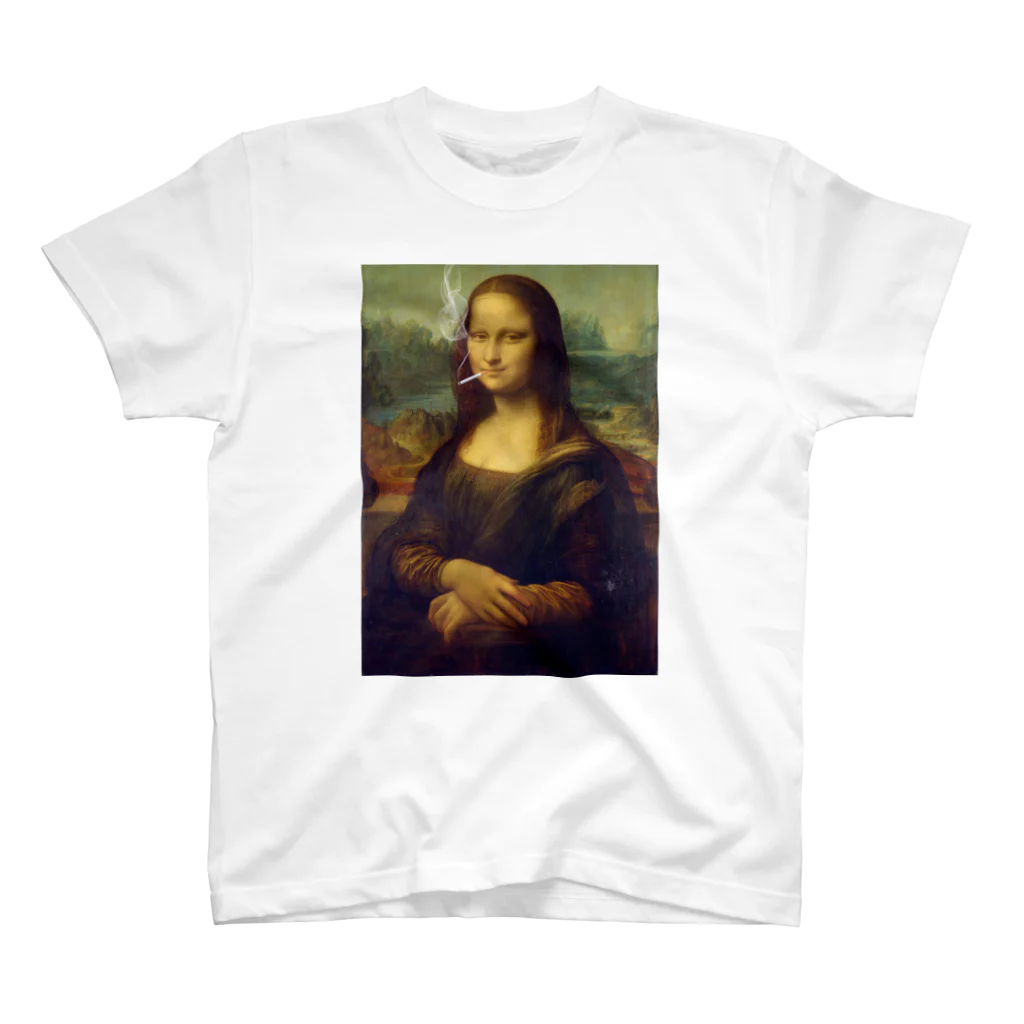 DRIPPEDのくわえタバコの女性 咥えタバコの女性 -the Mona Lis a モナ・リザ- Regular Fit T-Shirt