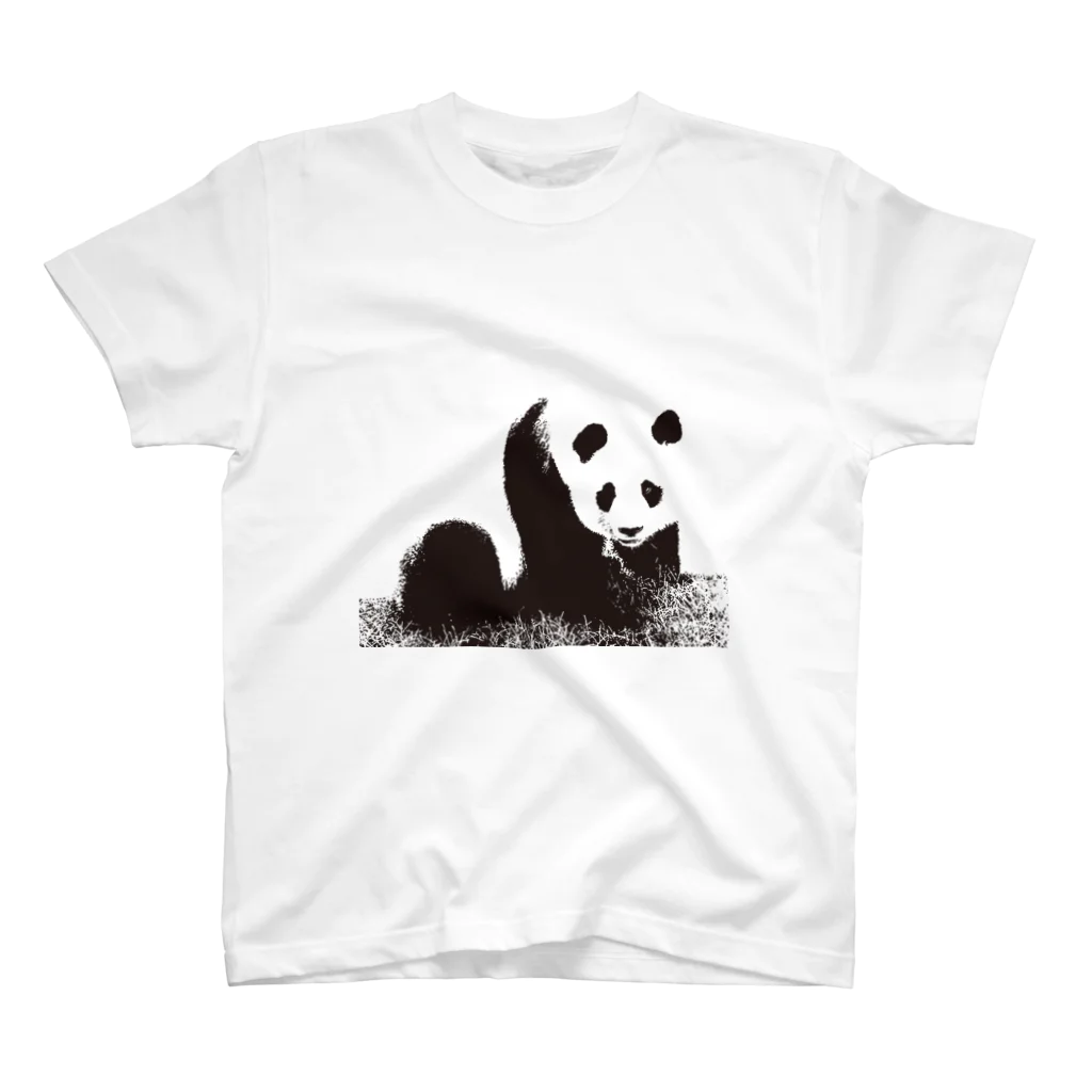 SourceDesignのモノクロパンダ Regular Fit T-Shirt