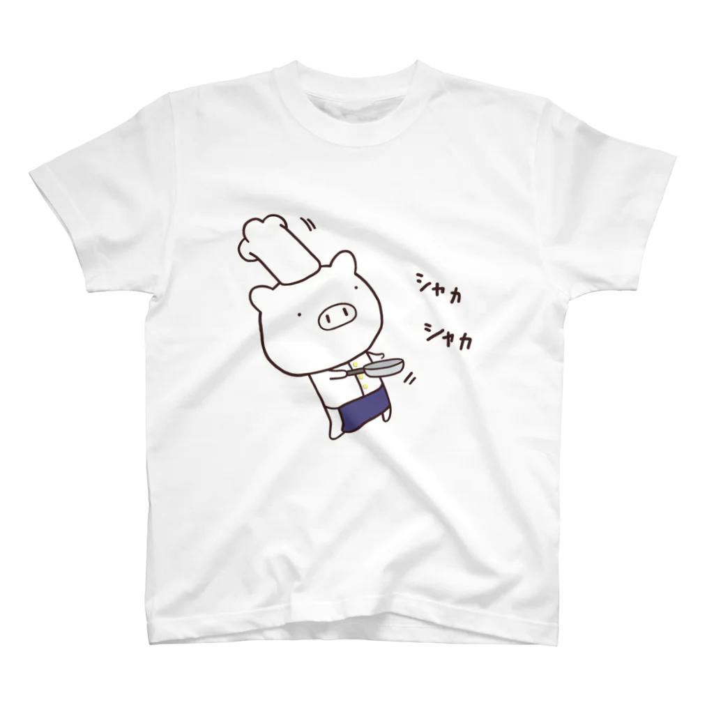 LINEクリエイター　グリーンティ（GreenT）のキャラクターグッズショップのぶたの「ありがト〜ン」　（シャカシャカ） Regular Fit T-Shirt