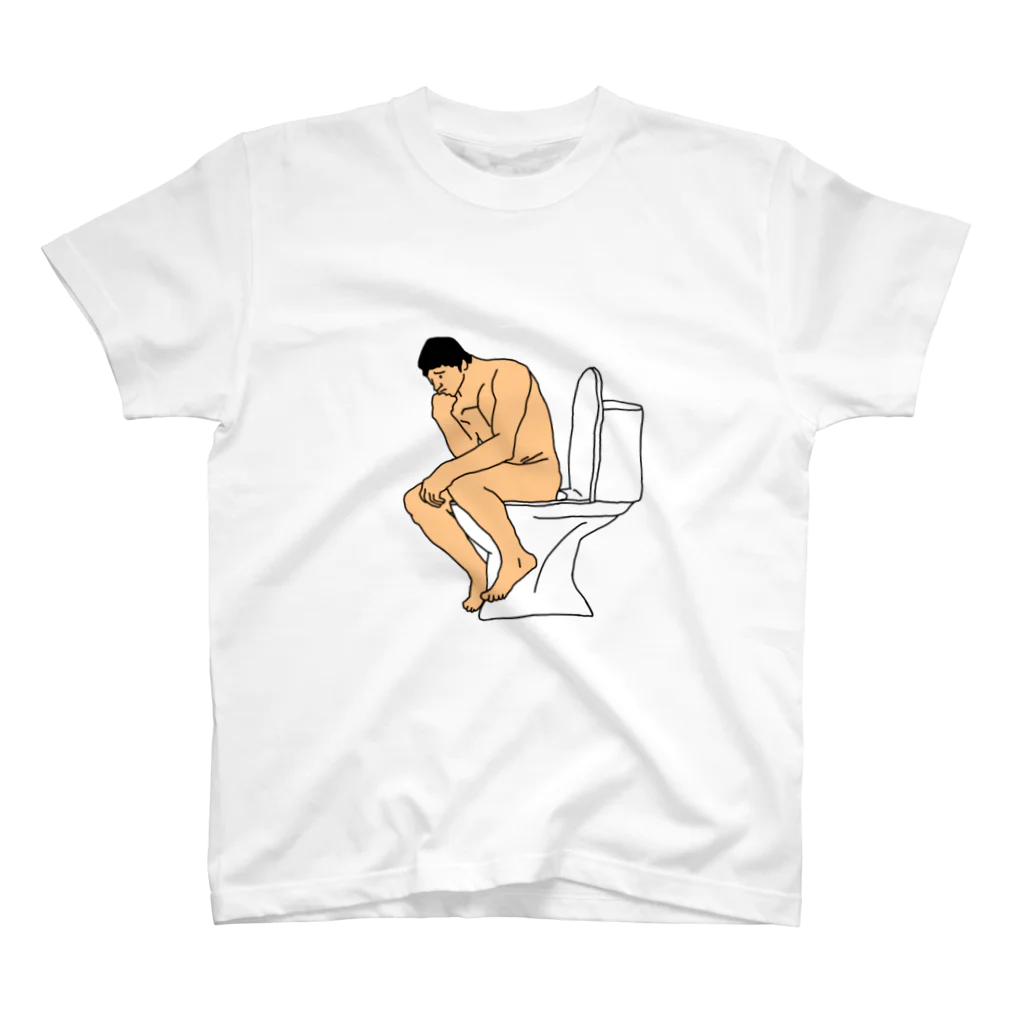 ZU_MAのトイレで考える人 Regular Fit T-Shirt