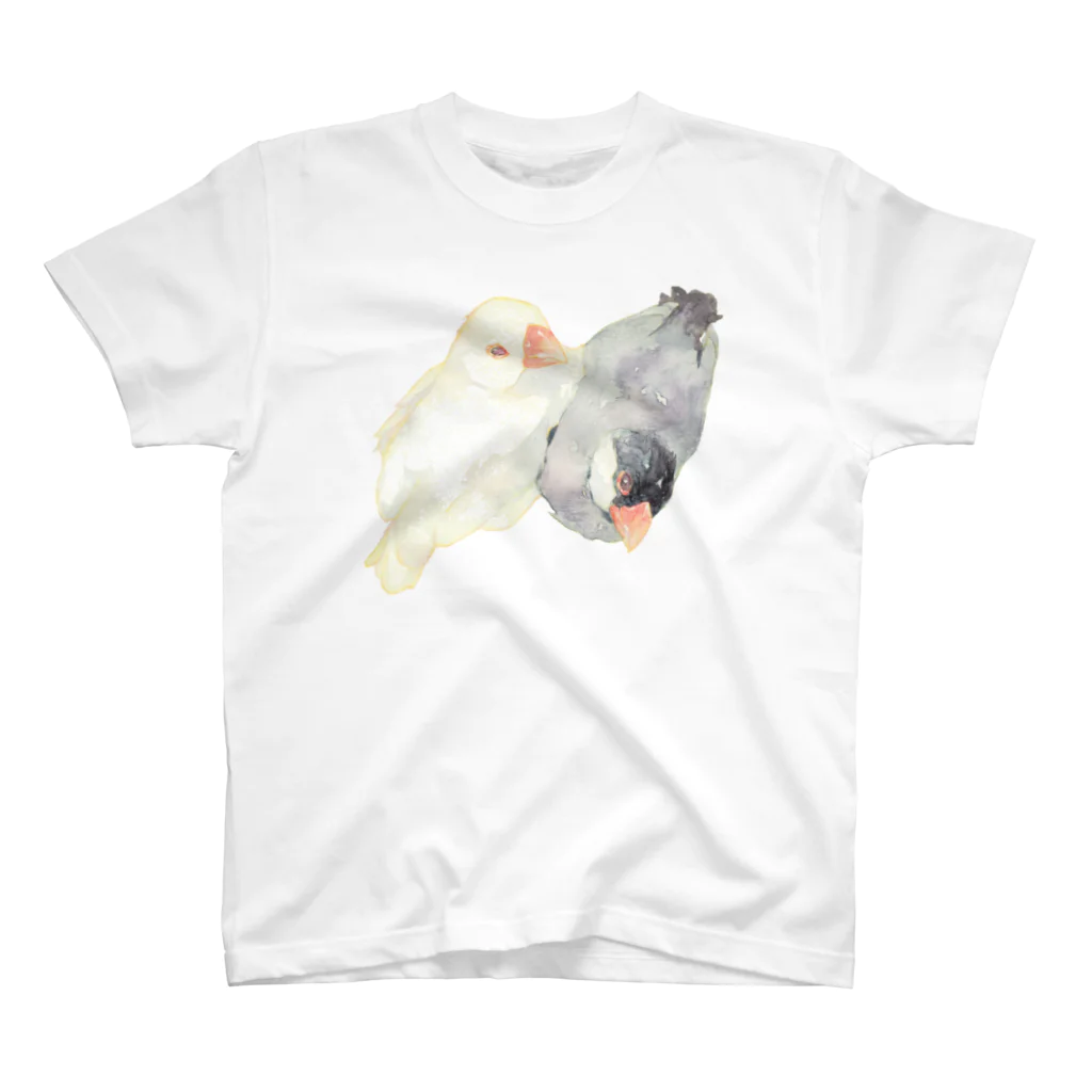 kadoBIRDのなかよし文鳥 スタンダードTシャツ