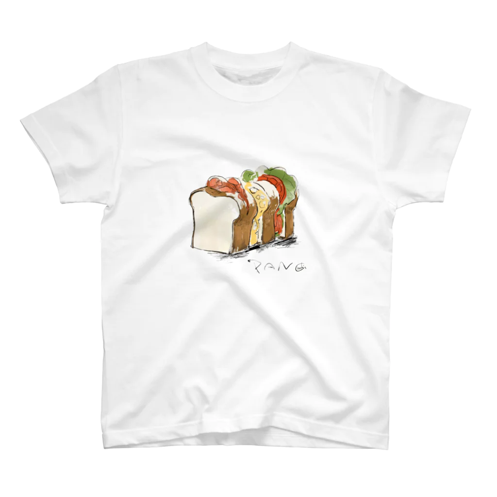 がま雑貨ぶちのサンドイッチパン スタンダードTシャツ