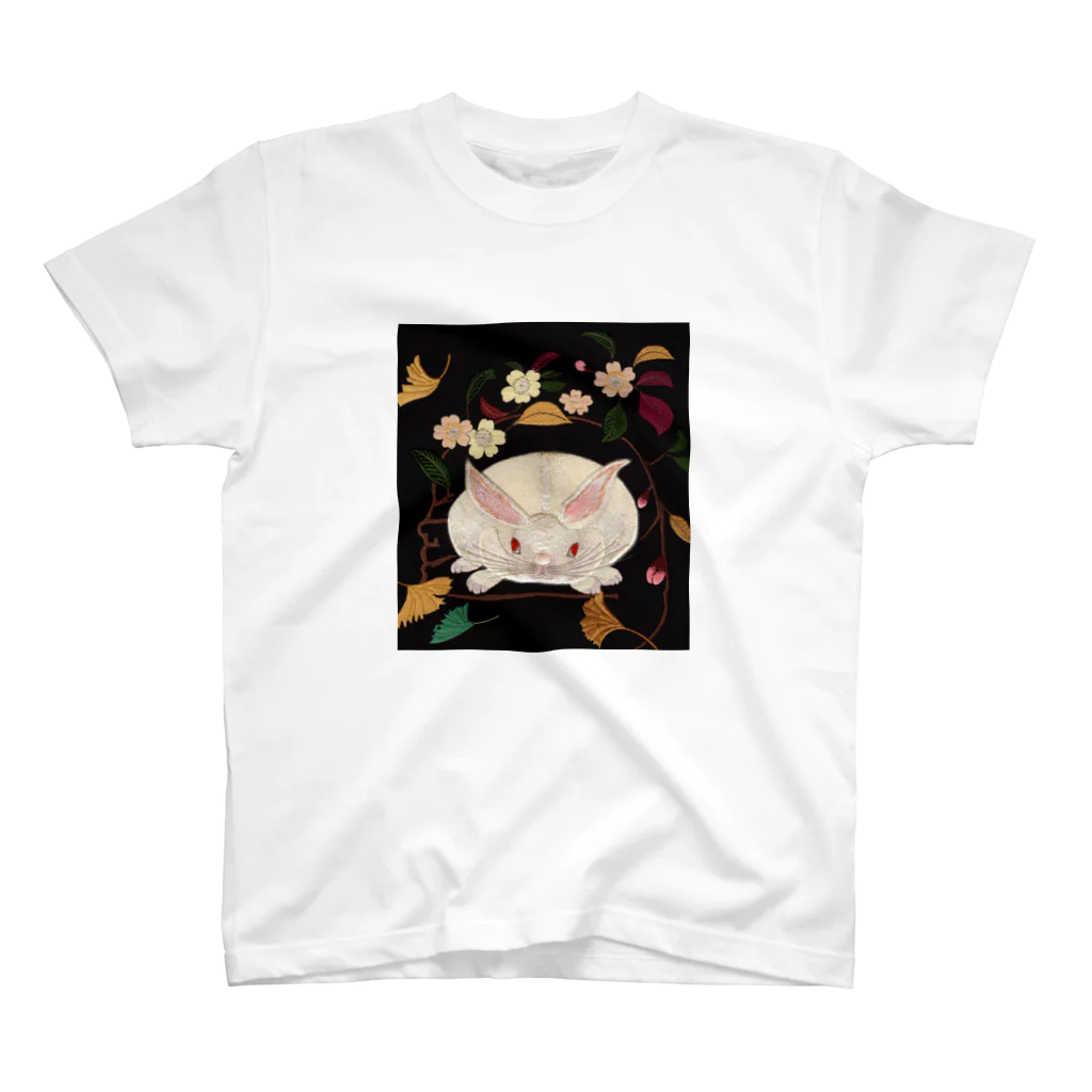 繍人　ぬいひとの白うさぎ スタンダードTシャツ