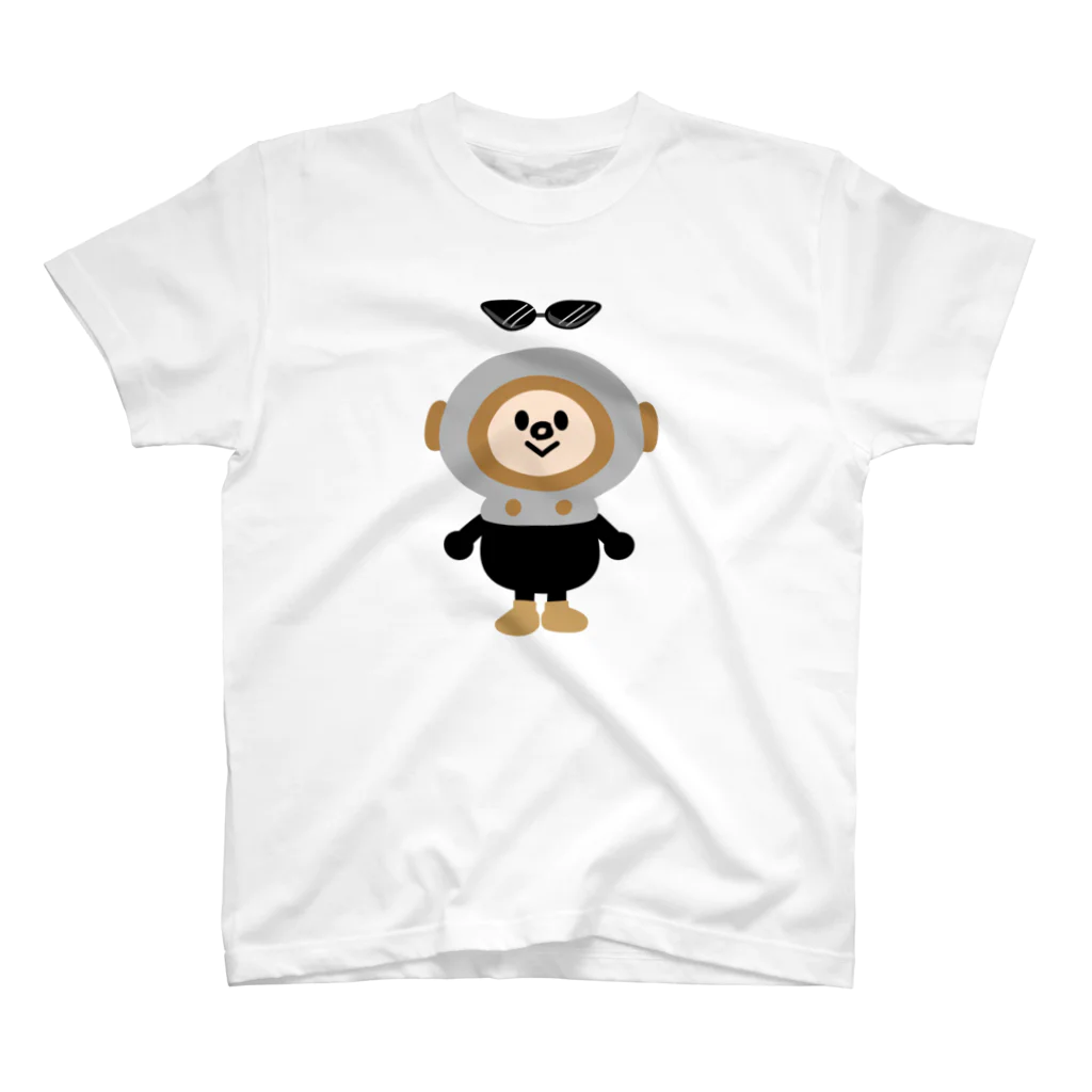porimai/モグっぺ屋さんのグラサンON/OFFの黒モグっぺ Regular Fit T-Shirt