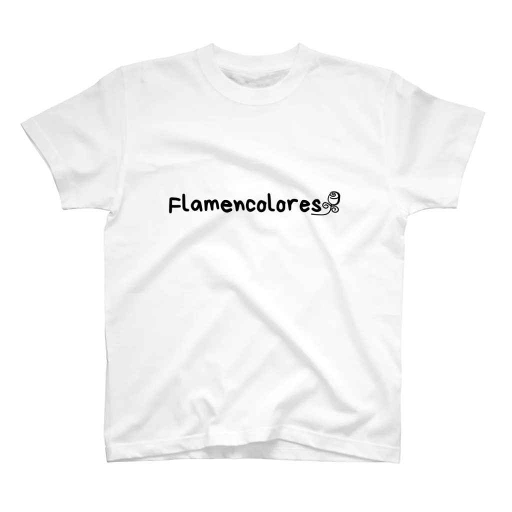 Tienda de FlamencoloresのROSA BAILAORA NEGRA スタンダードTシャツ