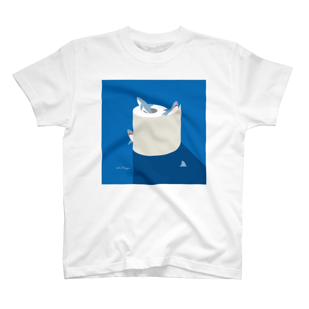 さかたようこ / サメ画家の夜のSAME Paper Regular Fit T-Shirt