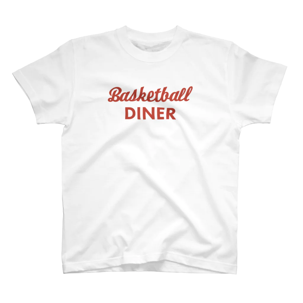 Basketball DinerのBasketball Diner ロゴタイプ赤 Regular Fit T-Shirt