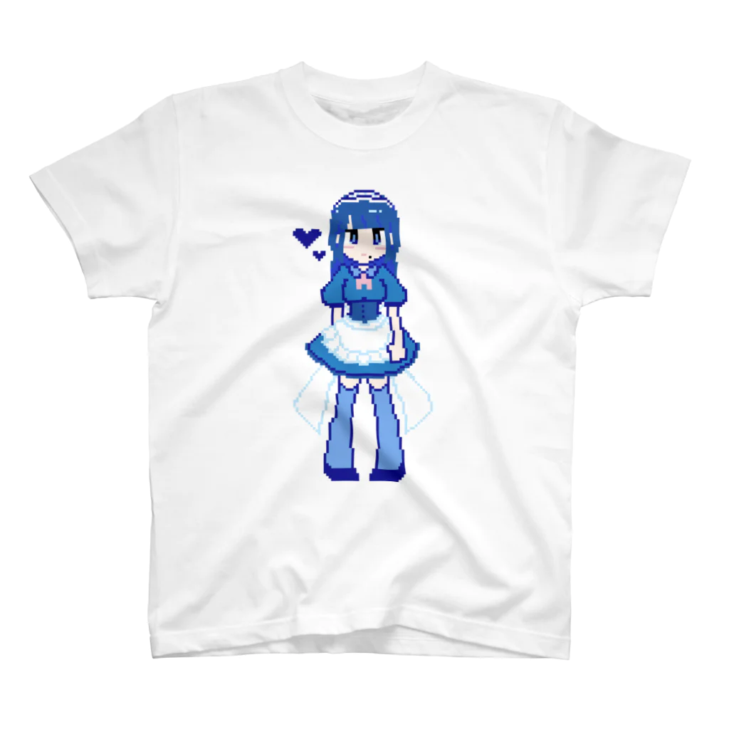 黒田みこ公式グッズの青いメイドさん Regular Fit T-Shirt