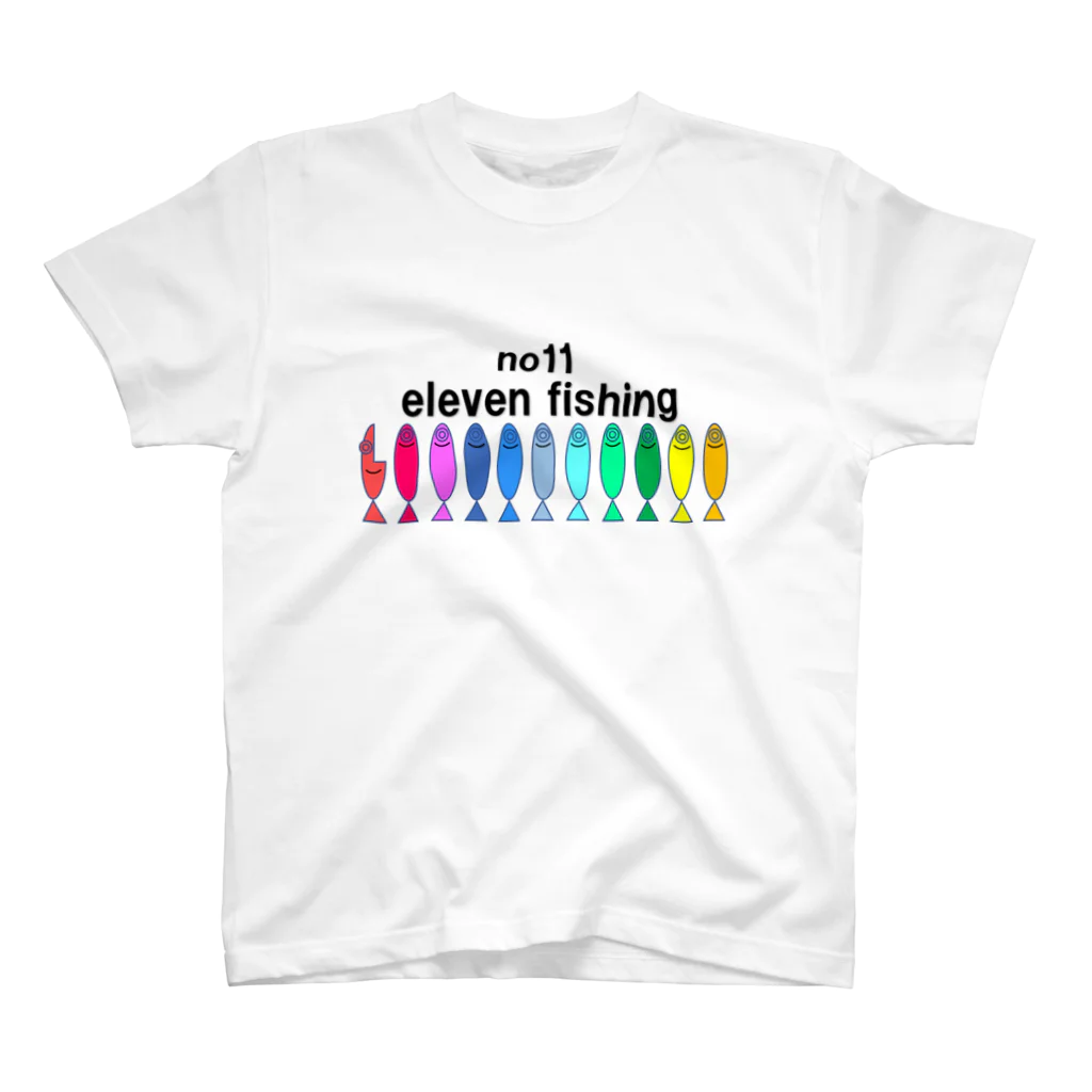 elevenshopのelevenfishing（フルカラーロゴ） スタンダードTシャツ