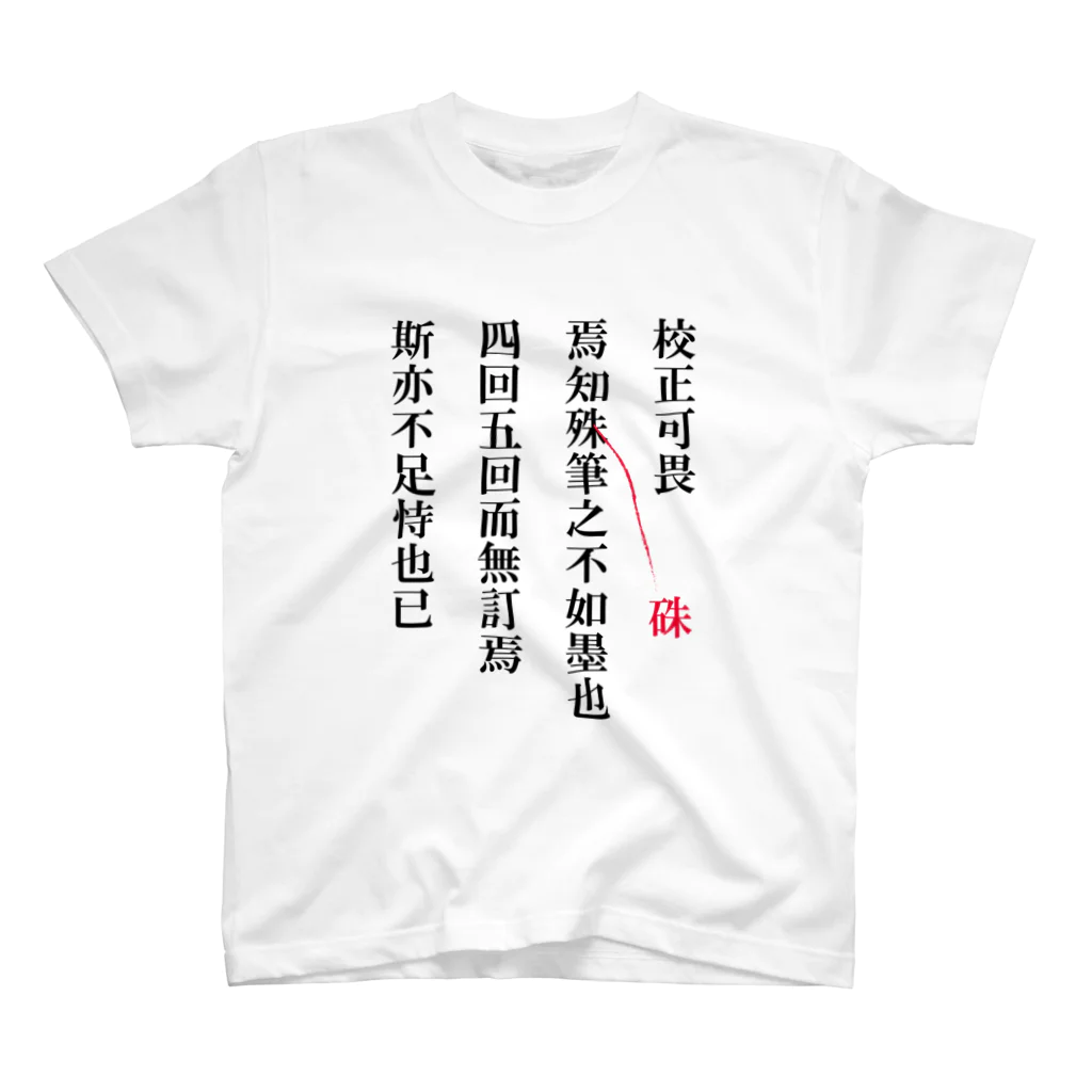 proof reading monkeyの校正畏るべし スタンダードTシャツ