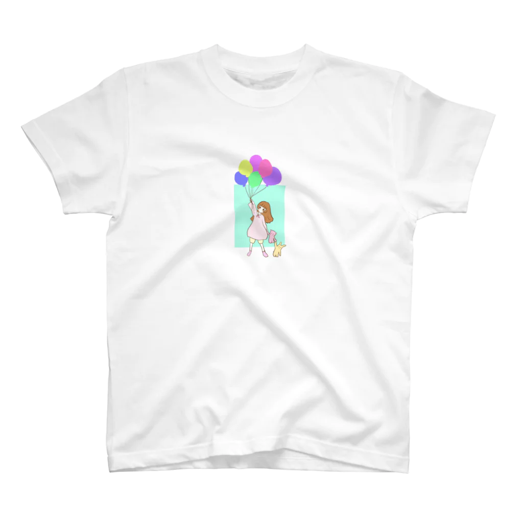 れもんのふうせんと女の子 スタンダードTシャツ