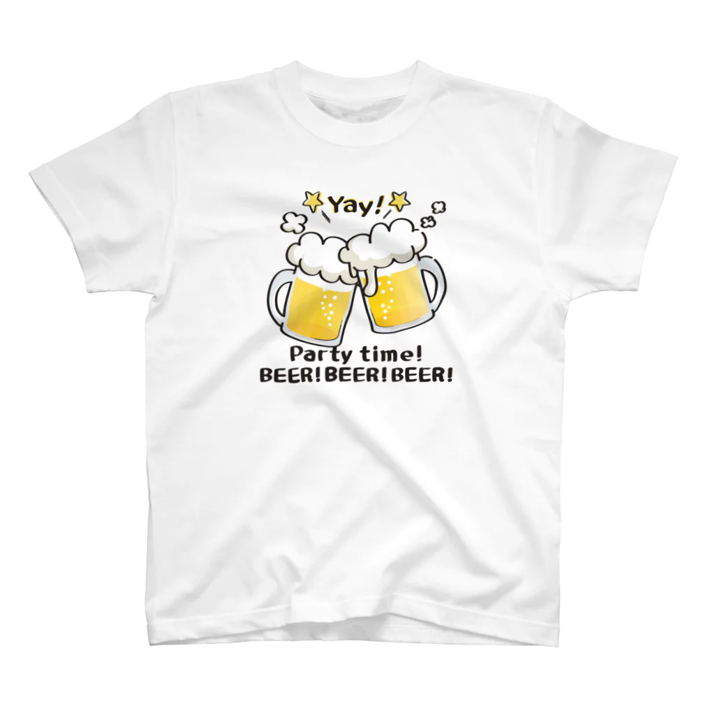 イラスト MONYAAT のBEER!BEER!BEER! A スタンダードTシャツ