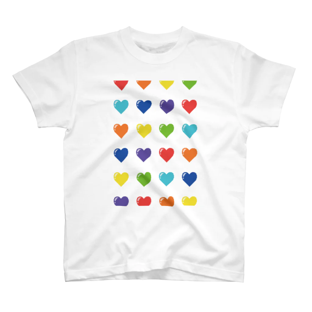 nanairoのrainbow heart Regular Fit T-Shirt