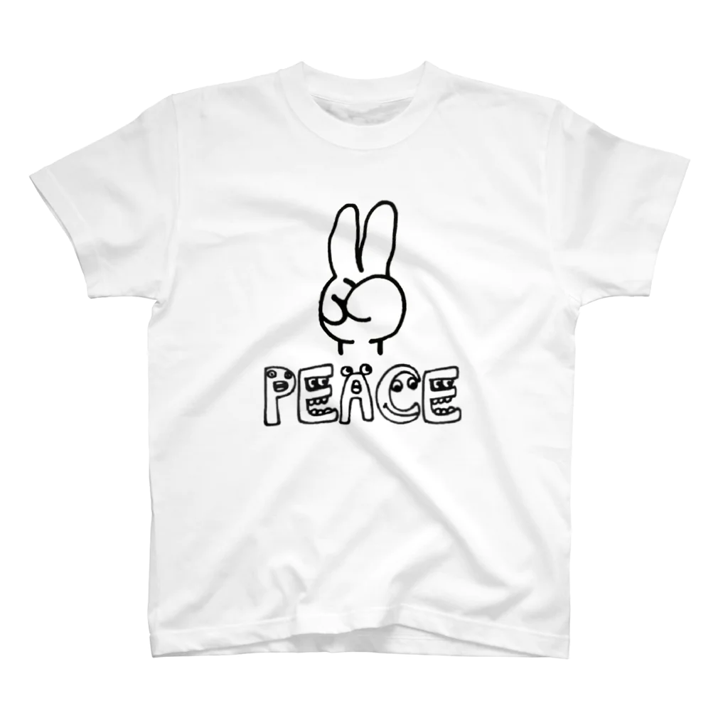 kenta_gallery   ケンタギャラリーのyurumoji "Peace" Regular Fit T-Shirt