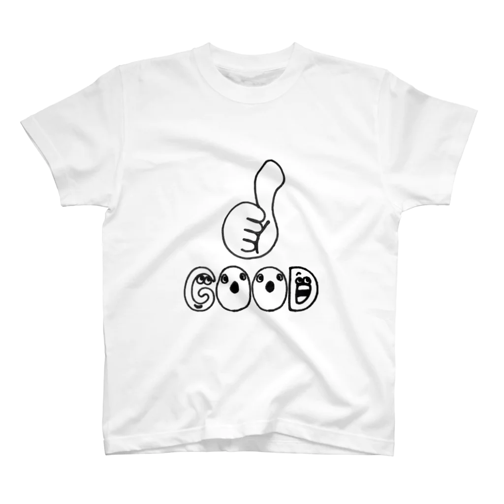kenta_gallery   ケンタギャラリーの yurumoji Tシャツ "GOOD"  Regular Fit T-Shirt