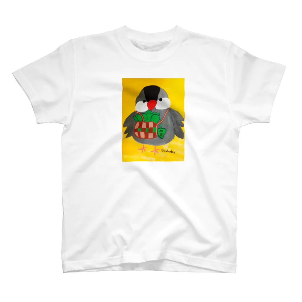 Bunbonbenの文鳥一家小松菜推進委員長 文吉くん Regular Fit T-Shirt