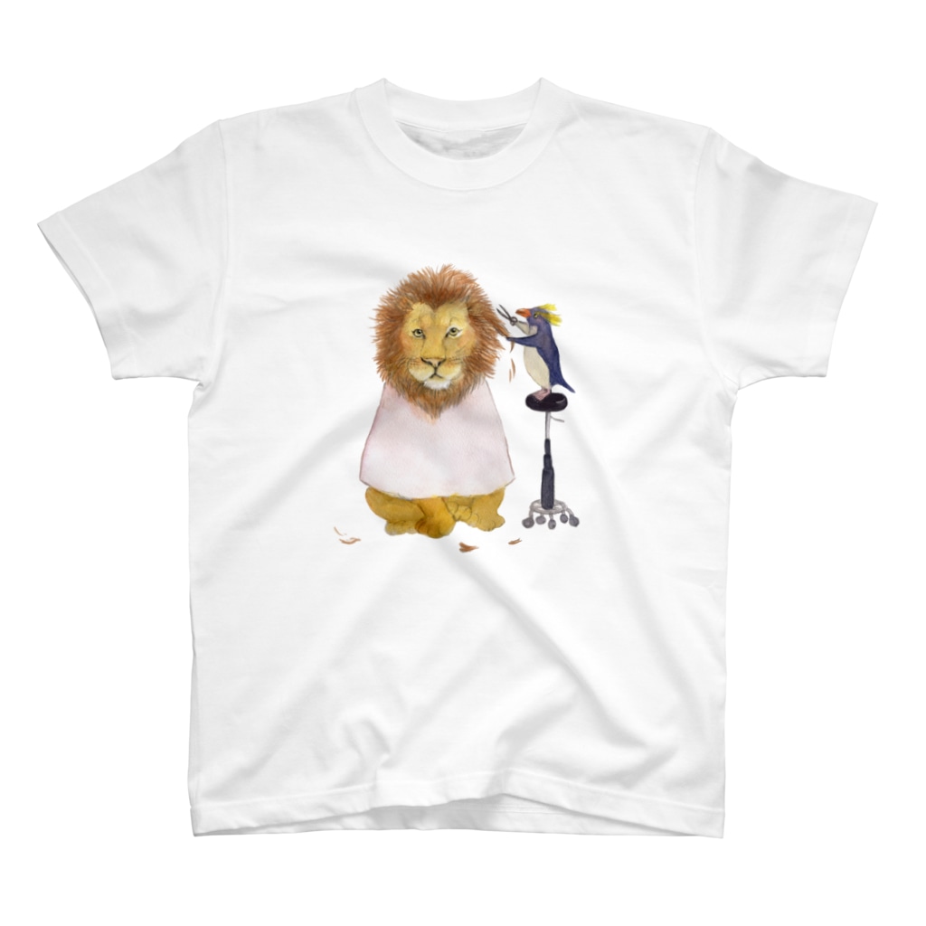  藤ねこりえ/ 𝙁𝙐𝙅𝙄𝙣𝙚𝙘𝙤𝙧𝙞𝙚のお客はライオン Regular Fit T-Shirt