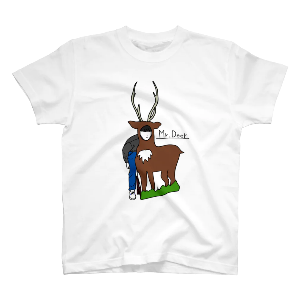 ちゃんぽんのおみせのMr.Deer 文字あり スタンダードTシャツ