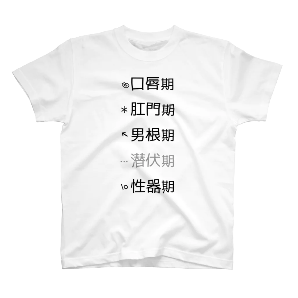 面白札屋の心理性的発達理論 スタンダードTシャツ